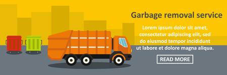Garbage removal service banner horizontal conceptのイラスト素材