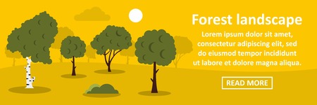 Forest landscape banner horizontal conceptのイラスト素材