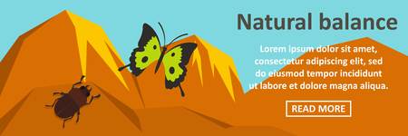 Natural balance banner horizontal conceptのイラスト素材