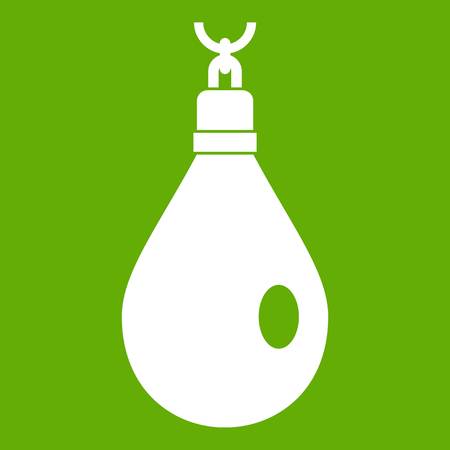 Crystal pendant icon white isolated on green background. Vector illustrationのイラスト素材