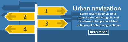 Urban navigation banner horizontal conceptのイラスト素材