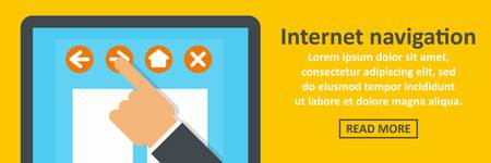 Internet navigation banner horizontal conceptのイラスト素材