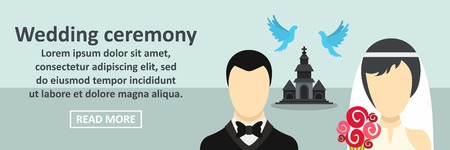Wedding ceremony banner horizontal conceptのイラスト素材