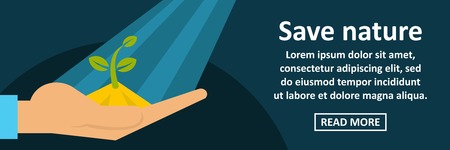 Save nature banner horizontal conceptのイラスト素材
