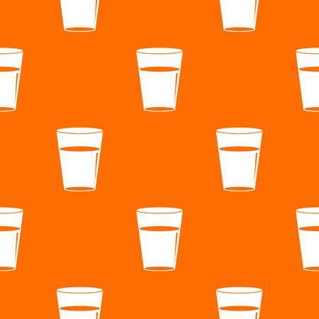Glass water pattern repeat seamless in orange color for any design. Vector geometric illustrationのイラスト素材