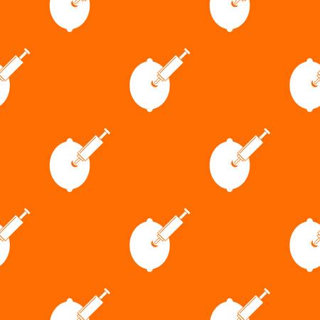 GMO lemon with syringe pattern seamlessのイラスト素材