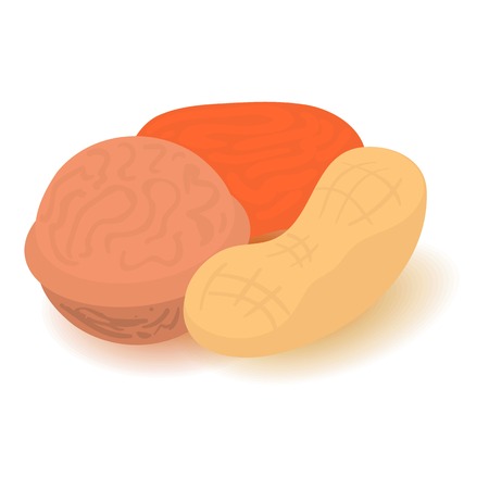 Nuts icon, cartoon isometric 3d styleのイラスト素材
