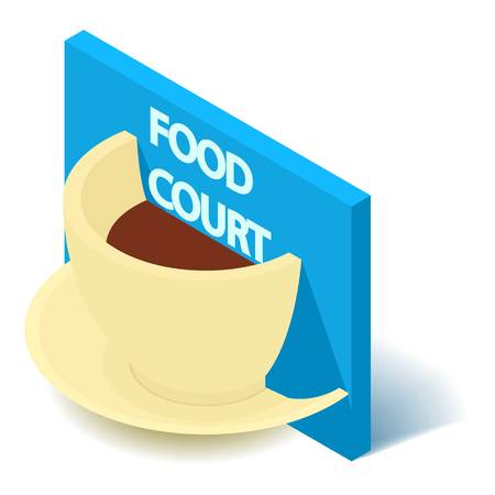 Coffee sign icon. Isometric illustration of coffee sign vector icon for webのイラスト素材