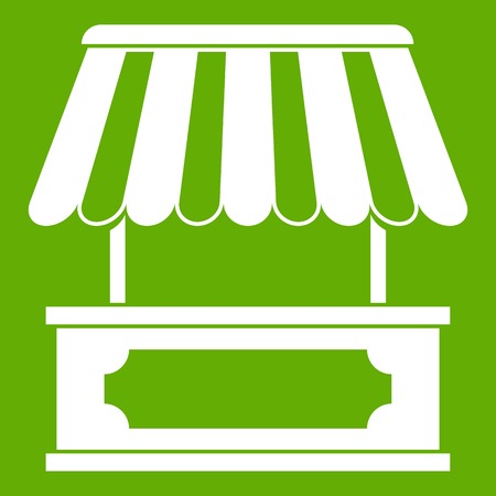Street kiosk icon green Vector illustration.のイラスト素材