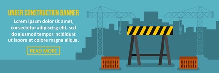 Under construction banner horizontal conceptのイラスト素材