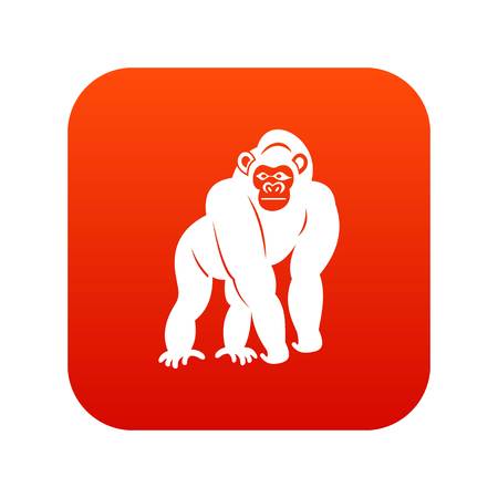 Bonobo icon digital redのイラスト素材