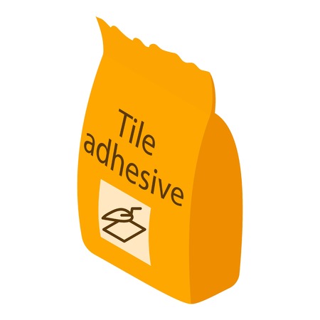 Tile adhesive icon, isometric 3d styleのイラスト素材