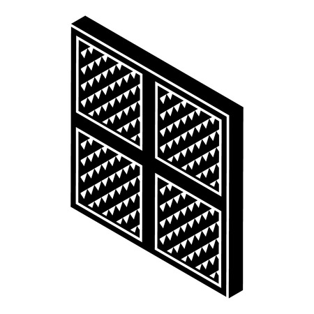 Square window frame icon. Simple illustration of square window frame vector icon for webのイラスト素材