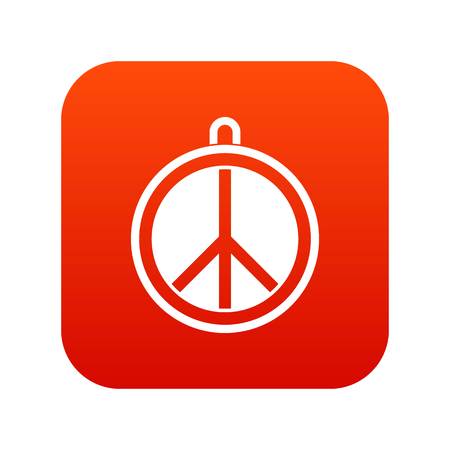 Rock sign icon digital red for any design isolated on white vector illustrationのイラスト素材