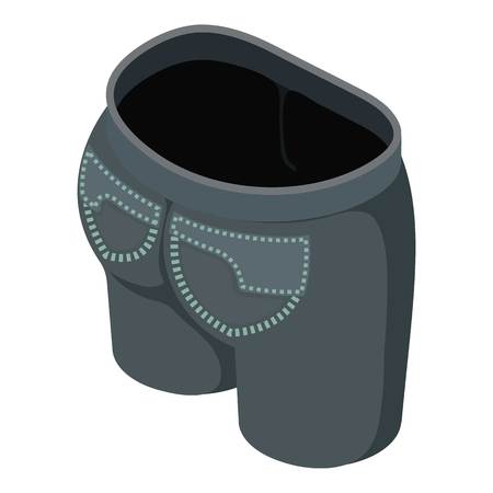 Black short icon. Isometric illustration of black short vector icon for webのイラスト素材