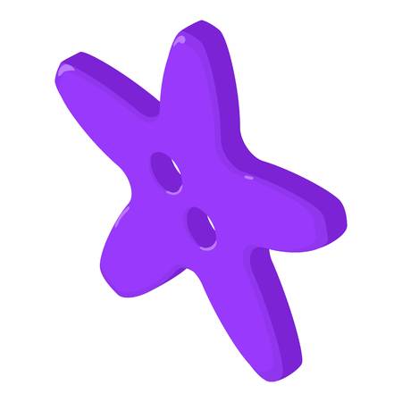 Star button shirt icon, isometric 3d styleのイラスト素材