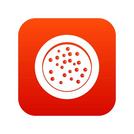 Peppercorns on a plate icon digital redのイラスト素材