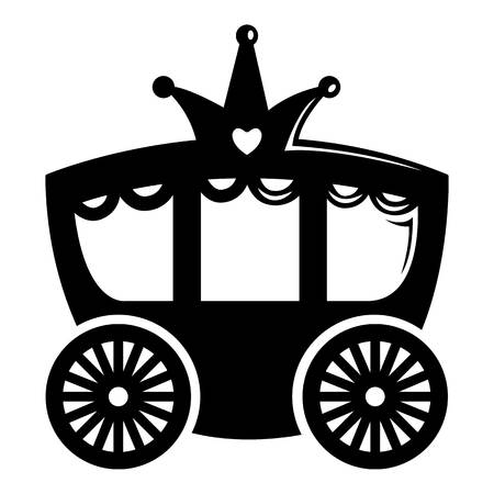 Carriage icon. Simple illustration of carriage vector icon for webのイラスト素材