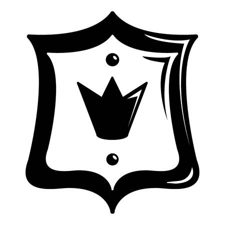 Royal shield icon. Simple illustration of royal shield vector icon for webのイラスト素材