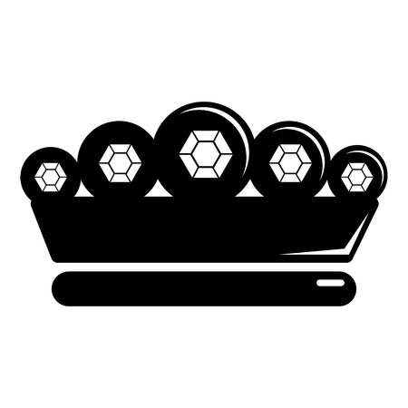 King crown icon. Simple illustration of king crown vector icon for webのイラスト素材