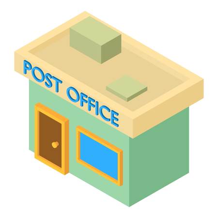 Post office icon, isometric 3d style vector illustration.のイラスト素材