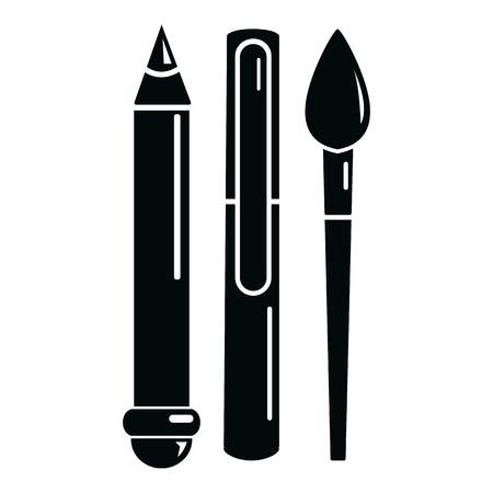 Stationery icon, simple black style Vector illustration.のイラスト素材