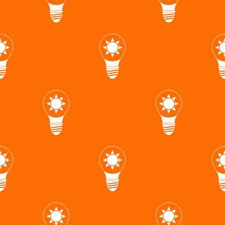 Light bulb with sun inside pattern seamlessのイラスト素材