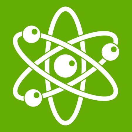 Atom with electrons icon greenのイラスト素材