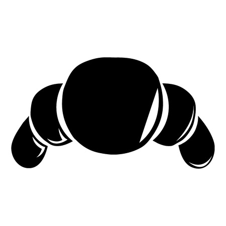 Croissant icon, simple black styleのイラスト素材