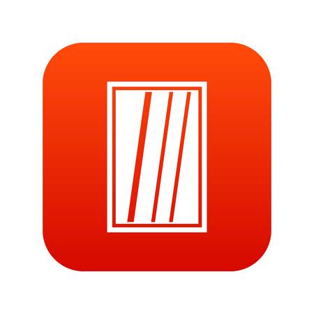 White rectangle window icon digital red for any design isolated on white vector illustrationのイラスト素材