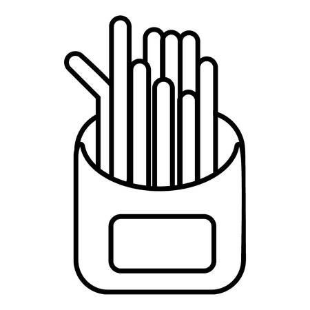 French fries icon. Outline illustration of french fries vector icon for webのイラスト素材