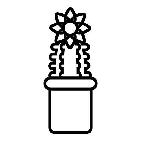 Flower cactus icon. Outline illustration of flower cactus vector icon for webのイラスト素材