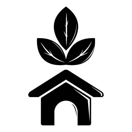 Eco house icon. Simple illustration of eco house vector icon for webのイラスト素材