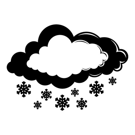 Cloud snowflake icon. Simple illustration of cloud snowflake vector icon for webのイラスト素材