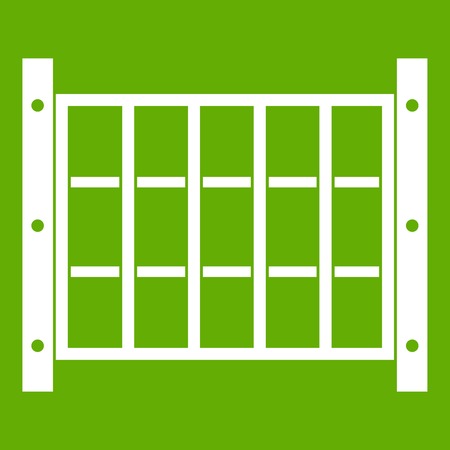 Yard fence icon greenのイラスト素材