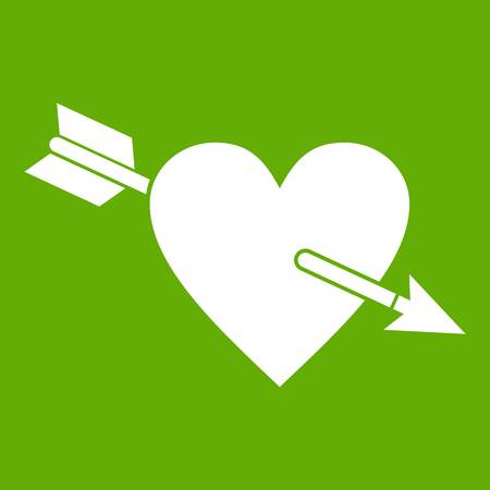 Heart with arrow icon greenのイラスト素材