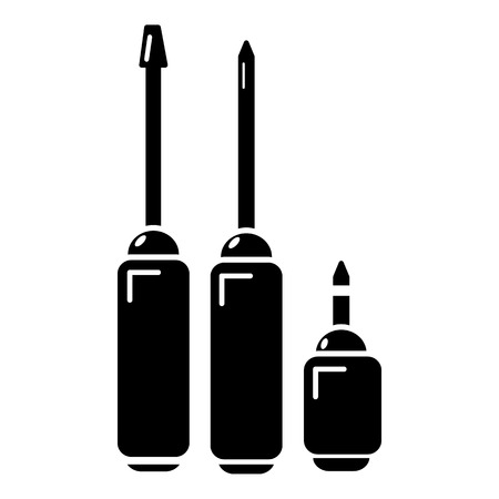 Screwdriver icon, simple black styleのイラスト素材