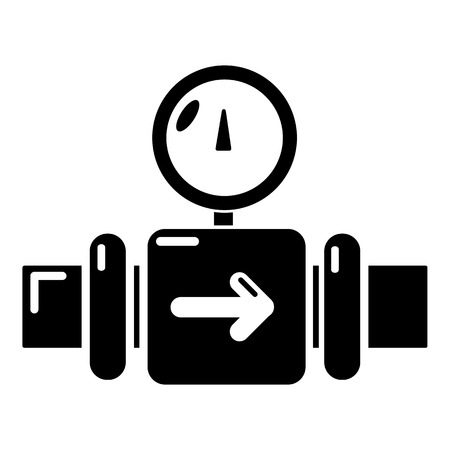 Pressure sensor icon, simple black styleのイラスト素材