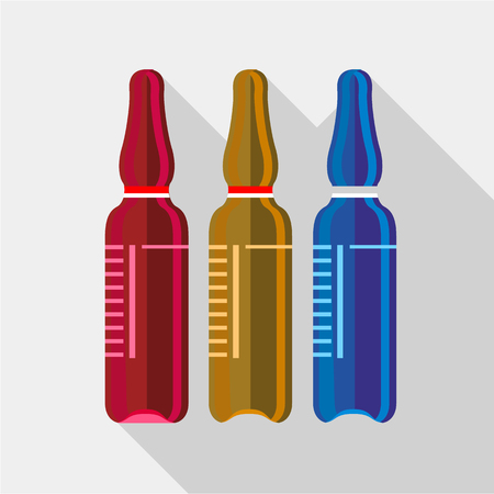 Ampoule medical icon. Flat illustration of ampoule medical vector icon for webのイラスト素材