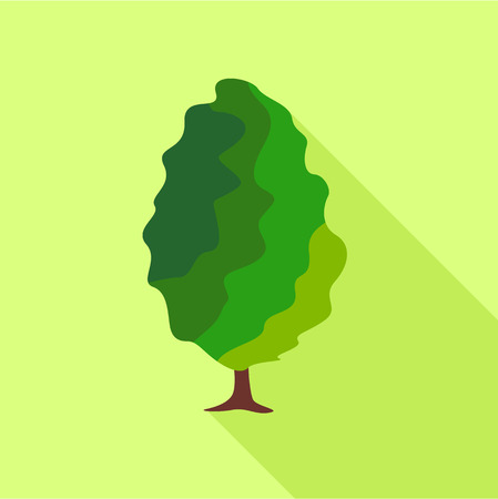 Deciduous tree icon. Flat illustration of deciduous tree vector icon for webのイラスト素材