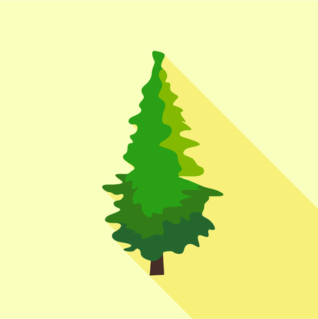Pine tree icon. Flat illustration of pine tree vector icon for webのイラスト素材