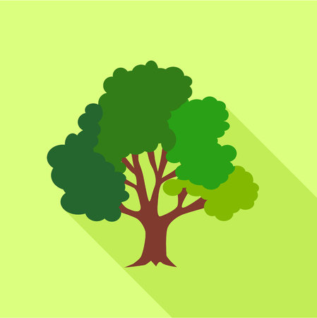 Big fluffy tree icon. Flat illustration of big fluffy tree vector icon for webのイラスト素材
