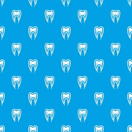 Tooth cross section pattern repeat seamless in blue color for any design. Vector geometric illustrationのイラスト素材