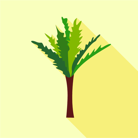 High palm tree icon. Flat illustration of high palm tree vector icon for webのイラスト素材