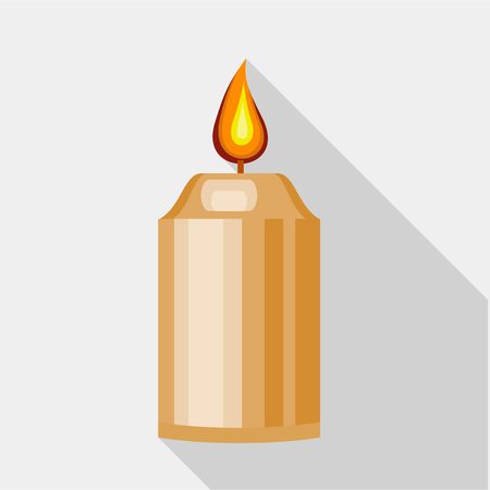 Beautiful candle icon. Flat illustration of beautiful candle vector icon for webのイラスト素材