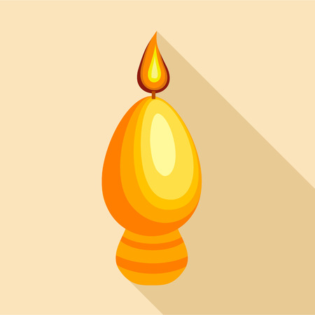 Egg candle icon. Flat illustration of egg candle vector icon for webのイラスト素材