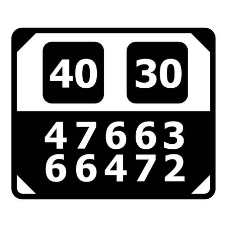 Match score board icon, simple black styleのイラスト素材