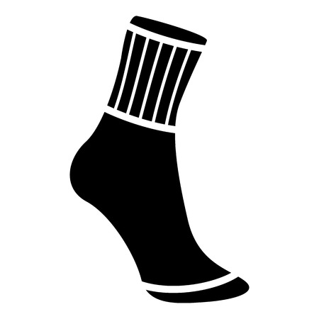 Sock icon, simple black styleのイラスト素材
