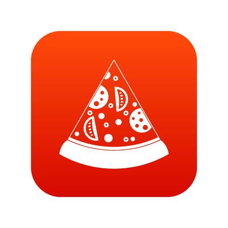 Slice of pizza icon digital redのイラスト素材