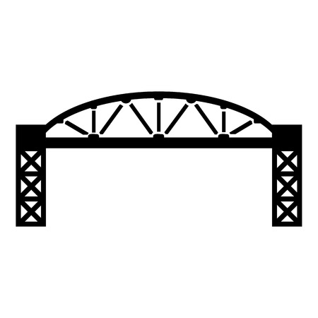 Metal bridge icon. Simple illustration of metal bridge vector icon for webのイラスト素材